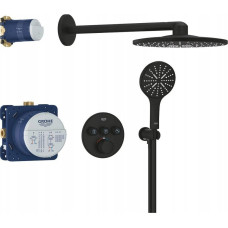 Grohe Grohtherm SmartControl Podtynkowy zestaw prysznicowy z deszczownicą Rainshower SmartActive 310; kolor: phantom black