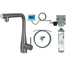 Deante Bateria kuchenna z zestawem do filtracji wody z wyciąganą wylewką