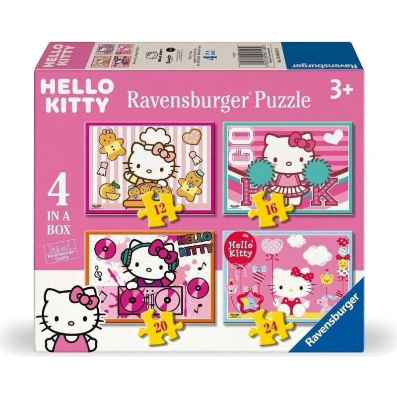 Ravensburger Puzzle dla dzieci 2D: Hello Kitty 4w1