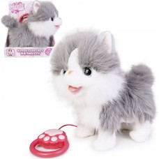 Artyk Maskotka interaktywna Kot chodzšcy na smyczy szaro-biały