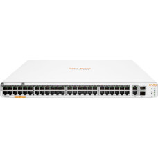 HPE Networking InstantOn Switch 1960-48G-PoE-2XGT-2SFP+ 600W, 52 Ports, 1U, 8x 1G RJ45 PoE Class6 & 40x 1G RJ45 PoE Class4, 2x 1/10G RJ45 & 2x 1/10G SFP+ Ports, 600W PoE Budget, Managebar (IOn App & Browser), lebenslange Garantie