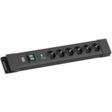 Bachmann CONNECTUS 6xCEE7/3, 1xSPD-Plus 1xswitch 2.0m CEE7/7 Czarny