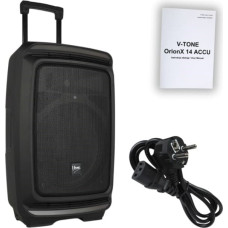 V-Tone OrionX 14 ACCU — akumulators ar akumulatoru, Bluetooth, TWS, USB, AUX, FM, DSP, ātrgaitas signāls, transporta līdzekļa jauda, 135 W RMS