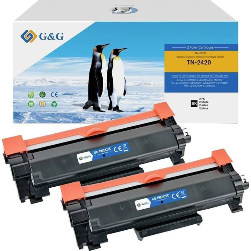G&G XL-Toner 2er Set kompatibel mit Brother TN-2420