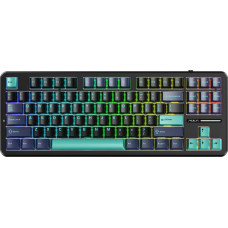 Aula klawiatura gasket F87 Pro Dark Blue + Black + Cyan GrayWoodV4 switch RGB