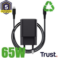 Trust Zasilacz do laptopa Trust Ładowarka Maxo Ultra-mały 65W GaN USB-C Black + 2m cable 8713439260465 26046 (8713439260465)