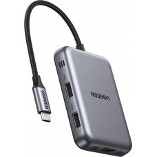 Ugreen Hub Ugreen USB-C 7w1 HDMI USB-C USB-A SD/TF - szary