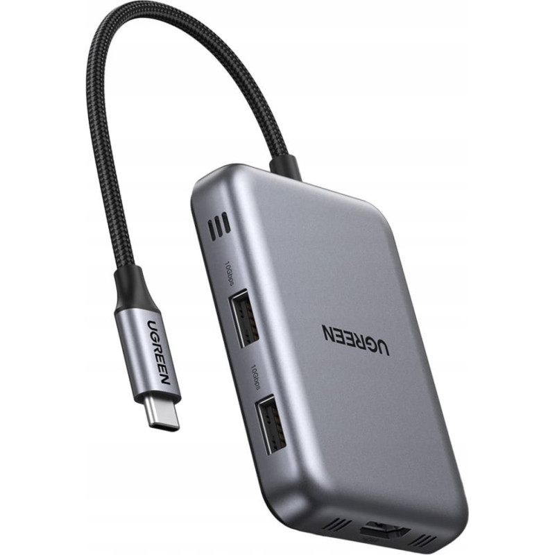 Ugreen Hub Ugreen USB-C 7w1 HDMI USB-C USB-A SD/TF - szary