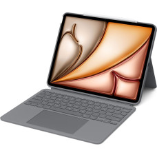 Logitech Logitech Combo Touch - Tastatur und Foliohulle - mit Trackpad - hintergrundbeleuchtet - Apple Smart connector - AZERTY - Franzosisch - Oxford Gray - fur Apple 13-inch iPad Air (M2)