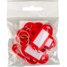 Stickn Nøgleskilte BNT plast PET rød - (10 stk.)