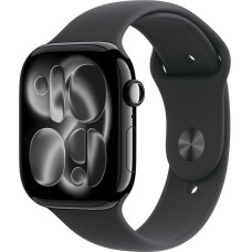 Apple Watch Series 11 GPS 46mm Jet Black Aluminium Case with Black Sport Band - M/L,Model A3333