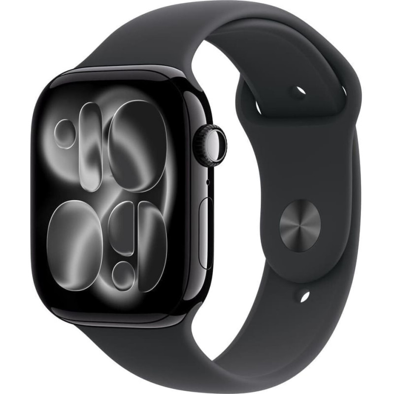 Apple Watch Series 11 GPS 46mm Jet Black Aluminium Case with Black Sport Band - M/L,Model A3333