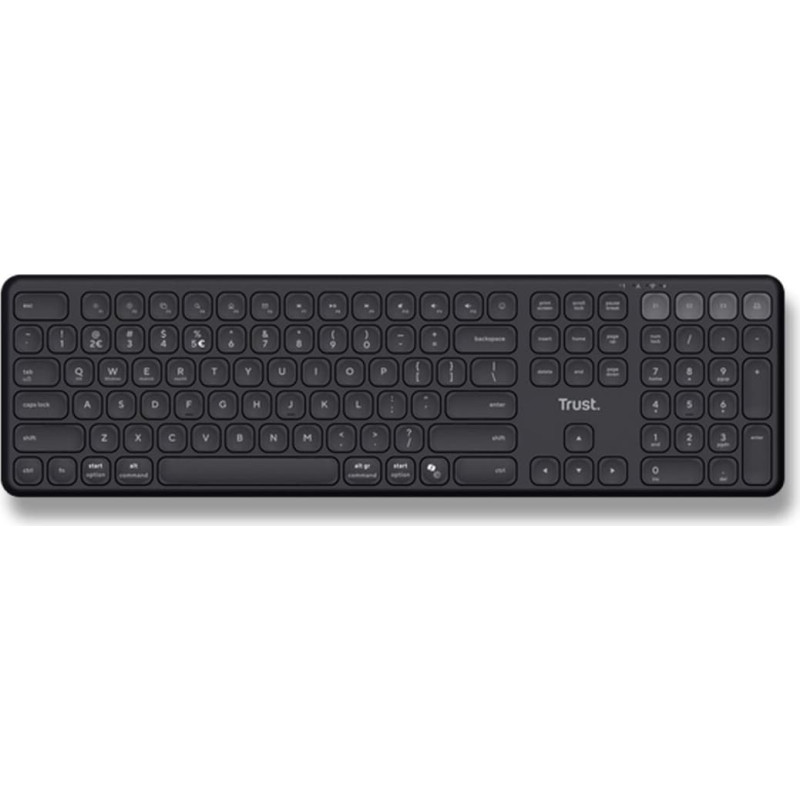 Trust klávesnice Vaiya, Bezdrátová, CZ/SK, černá
