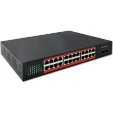Qoltec Gigabit Ethernet SWITCH PoE 24xRJ45 2xSFP