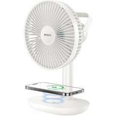 Yesido Biurkowy Wentylator YF16 3600mAh (Wiatrak z funkcją ładowania 15W), BIAŁY