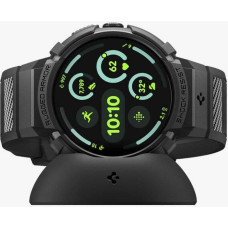 Spigen Rugged Armor Pro + Stand, matte black - Google Pixel Watch 4 45mm