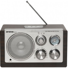 Orava Radio Orava RR-29 A radio, 1 x 3,5W, AM / FM radio, USB, wejście AUX, karta SD, brązowy / srebrny
