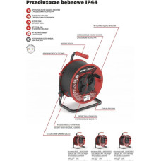 Acar Przedłużacz bębnowy Acar M01952 30m czarny