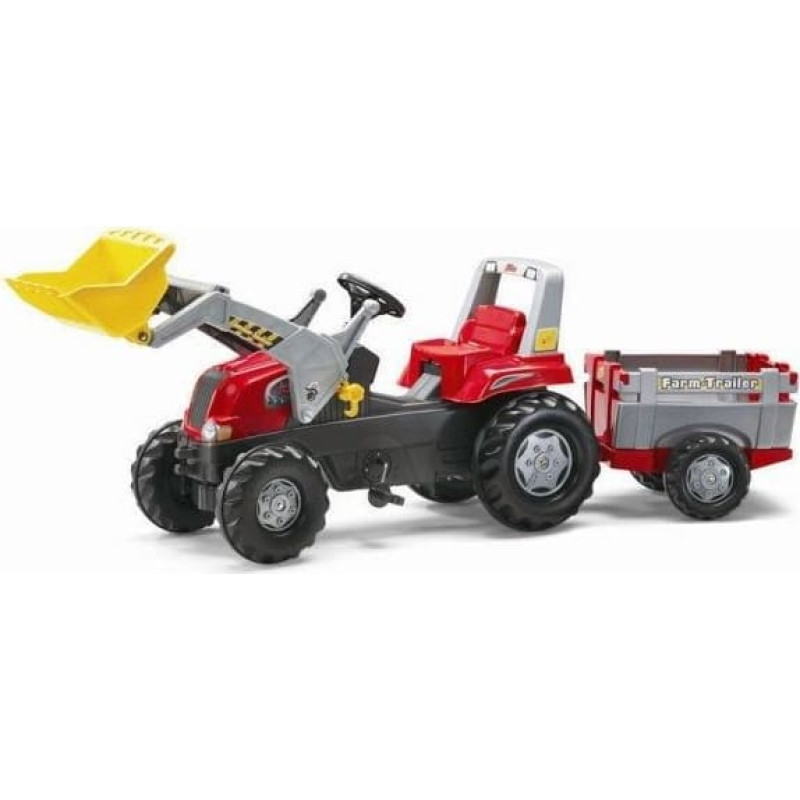 Rolly Toys Traktor Junior czerwony z łyżką i przyczepą (5811397)
