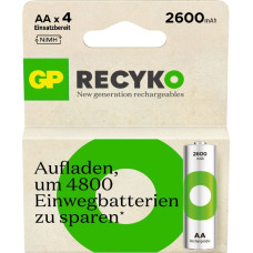 GP 1x4 GP ReCyko NiMH battery AA 2600mAH, high capacity