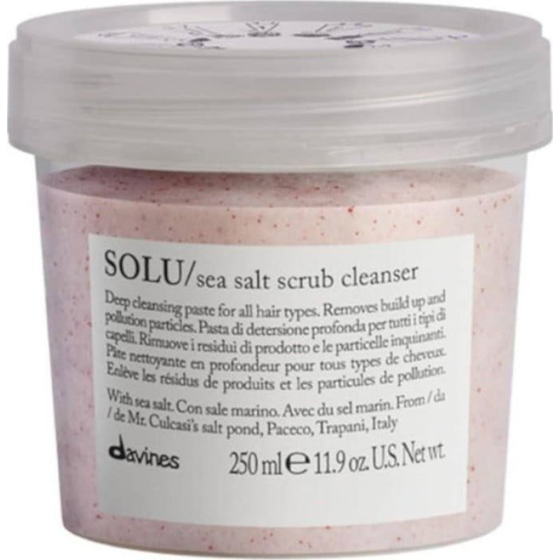 Noname DAVINES_Essential Haircare Solu Sea Salt Scrub Cleanser oczyszczająca pasta peelingująca do włosów z soli morskiej 250ml