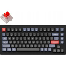 Keychron - V1 QMK Custom Mechanical Keyboard - Klawiatura mechaniczna Frosted Black Keychron K Pro Red Fully Assembled Knob
