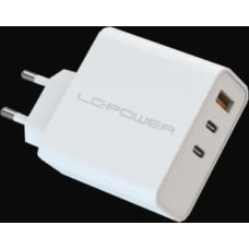 Lc-Power LC-GAN-65 ładowarka do urządzeń przenośnych Uniwersalne Biały Prąd przemienny Szybkie ładowanie Wewnętrzna