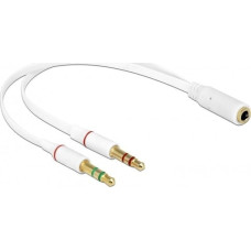 Delock Kabel Delock Jack 3.5mm - Jack 3.5mm x2 0.2m biały (65585)