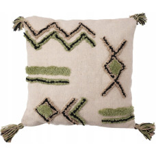 Home Styling Collection Dekoracyjna poduszka bawełniana z chwostami, 45 x 45 cm