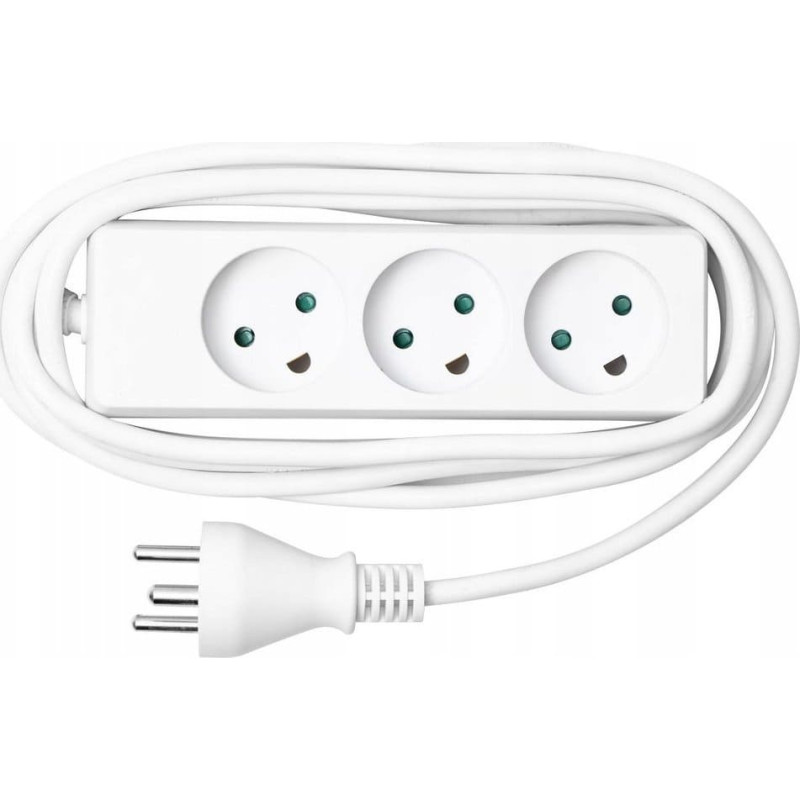 Microconnect Listwa zasilająca MicroConnect Power strip 3 outlets 5m White