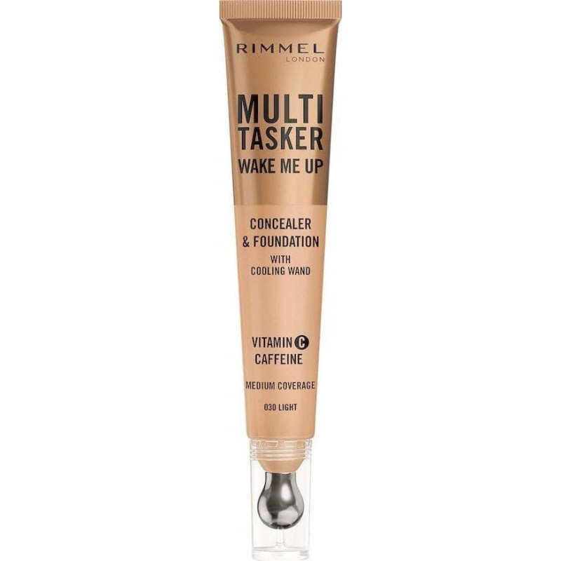 Rimmel Multi-Tasker Wake Me Up rozświetlający korektor z masującym aplikatorem 030 Light 20ml