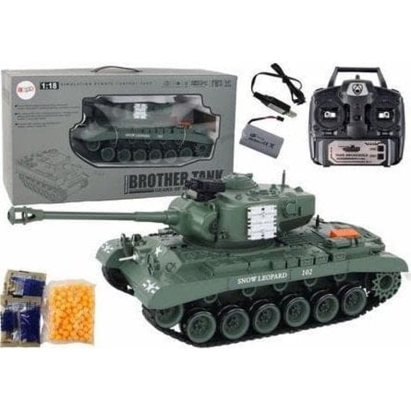 Leantoys Czołg Leopard R/C Armata 1:18 szary