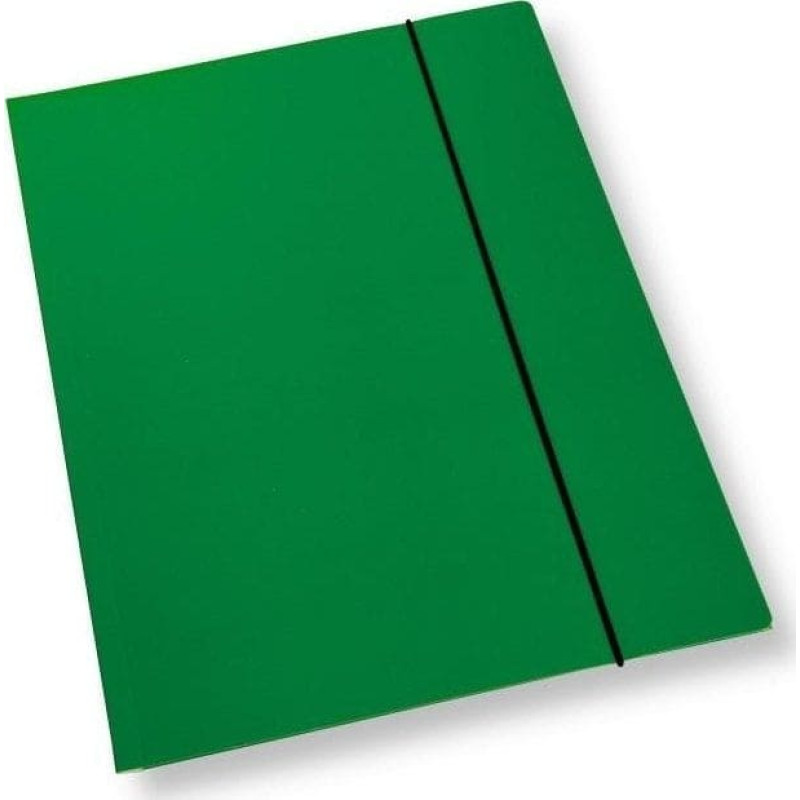 Office Products Teczka A4 z gumką lakier zielona 350gsm (10szt)