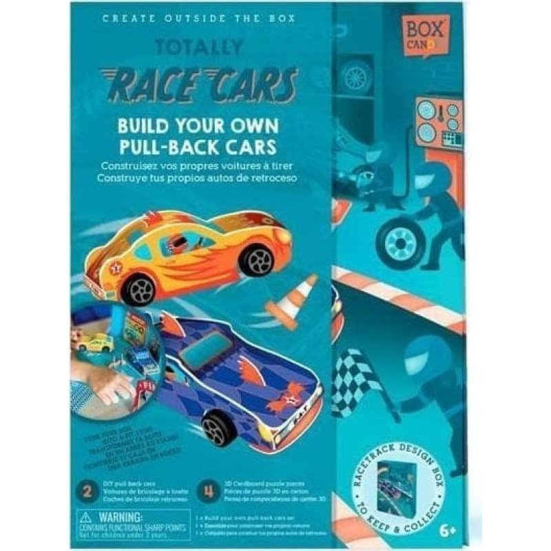 Box Candiy Zestaw kreatywny Wyścigówki pull back 2 sztuki