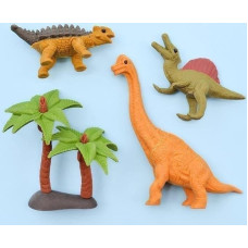 Iwako Zestaw gumki do ścierania puzzle Dinosaurs 2
