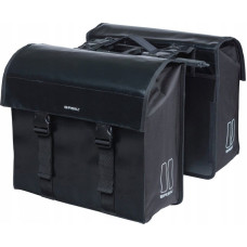 Basil Sakwa miejska podwójna BASIL URBAN LOAD DOUBLE PANNIER BAG 48-53L, MIK System, 100% wodoodporna, black/black (NEW 2025)