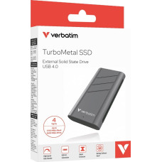 Verbatim Dysk zewnętrzny Verbatim TurboMetal SSD   4TB USB4 USB-C szary 32023