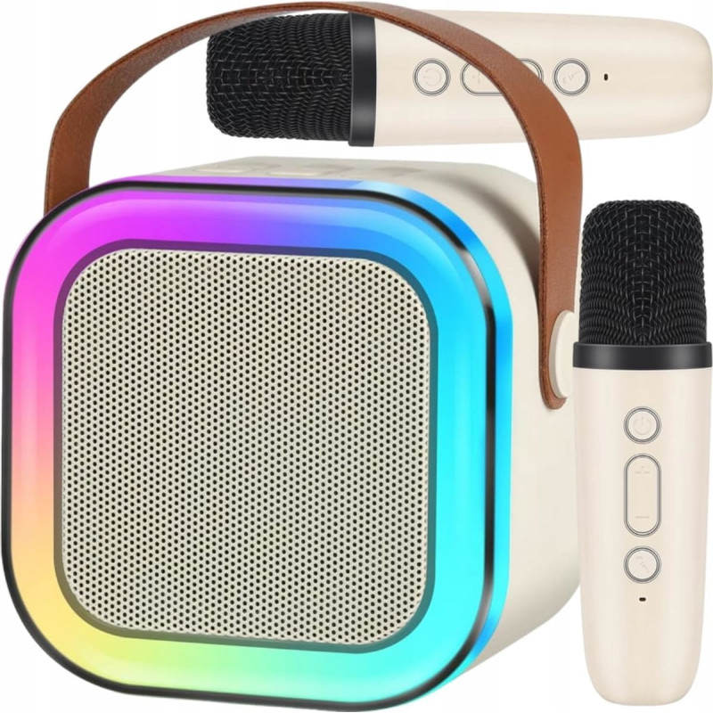 Lexibook PRZENOŚNY ZESTAW KARAOKE GŁOŚNIK BLUETOOTH RGB DWA MIKROFONY USB MINI JACK