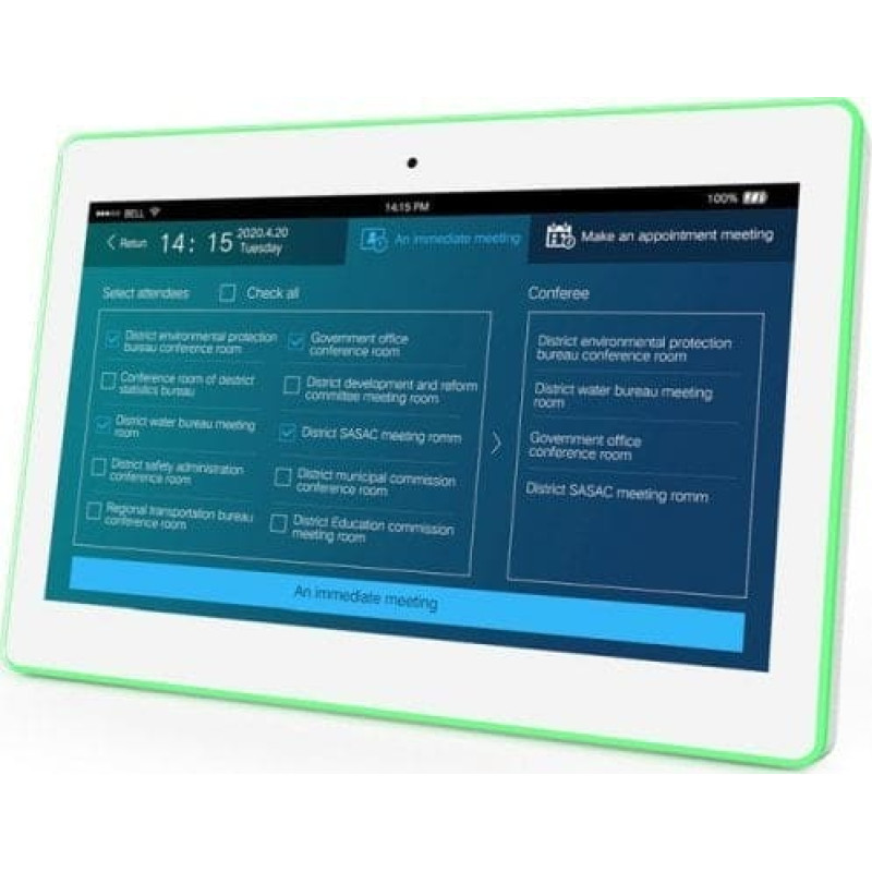 Allnet MeetinSzarym RGB LED Tablet 13 Zoll RK3399 biały System Android 10 und NFC/RFID