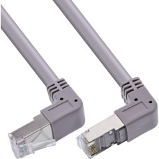 Inline ® Patchkabel oben/unten gewinkelt, S/FTP (PiMf), Cat.6, PVC, grau, 1,22m