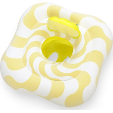 Bestway 32298 Siedzisko do nauki pływania Kwadrat Swim Safer Comfort Plush Zółte fale 76cm x 76cm