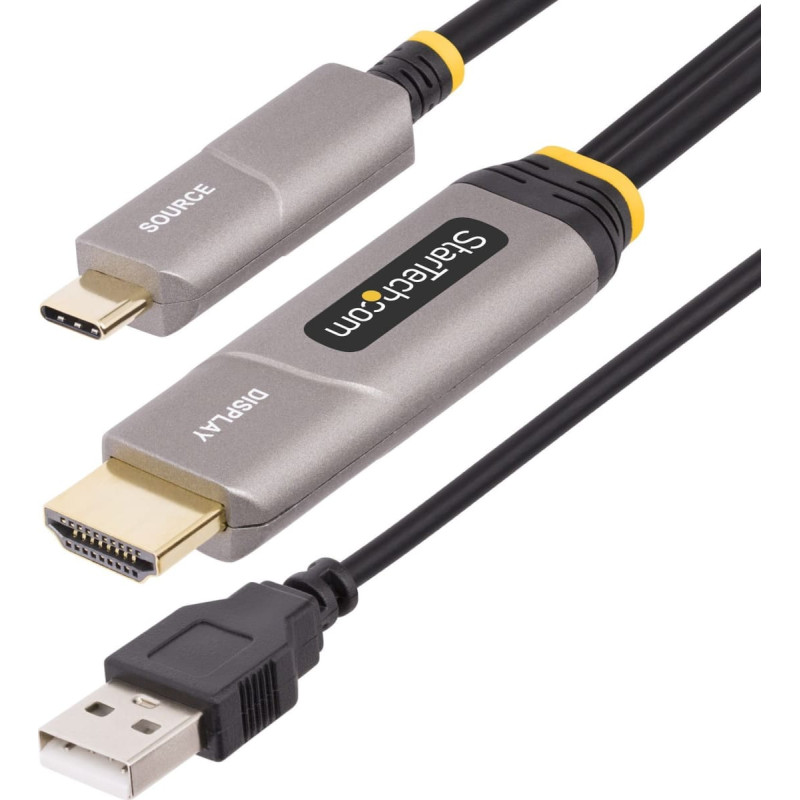 Startech 145B-USBC-HDMI4K-AOC adapter kablowy 9,15 m USB Type-C HDMI Typu A (Standard) Czarny