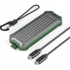 Orico Przenośna kieszeń dyskowa M.2 NVMe/SATA SSD USB-C 3.2 - szaro-zielona