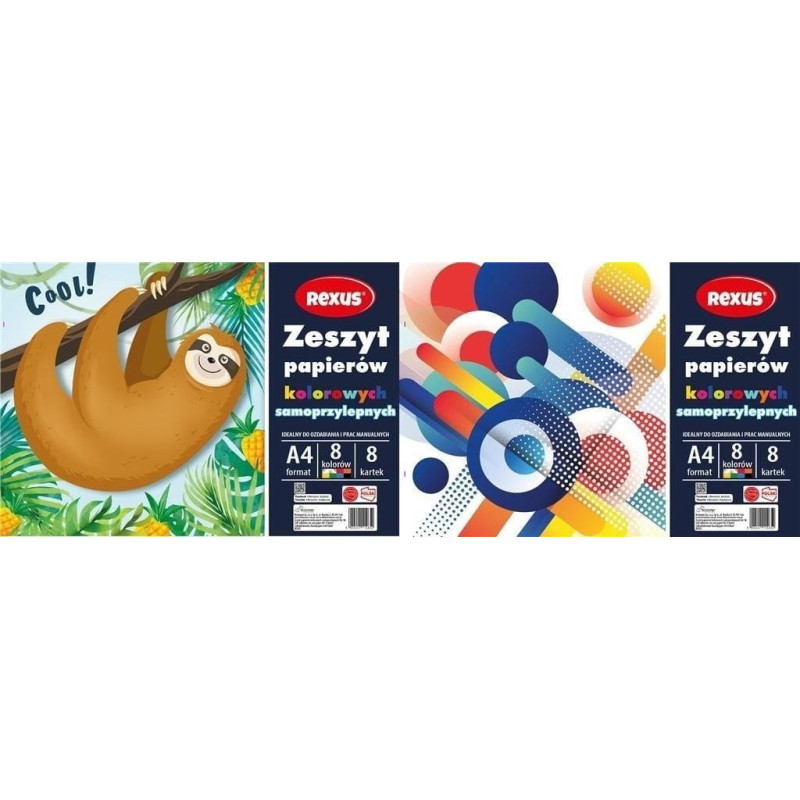 Beniamin Zeszyt papierów kolor. samoprzylep. A4/8K (10szt) EDUKAMP