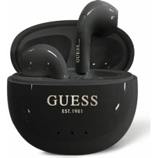 Guess Glossy Effect Egg Shape Printed Classic Logo TWS headphones, black