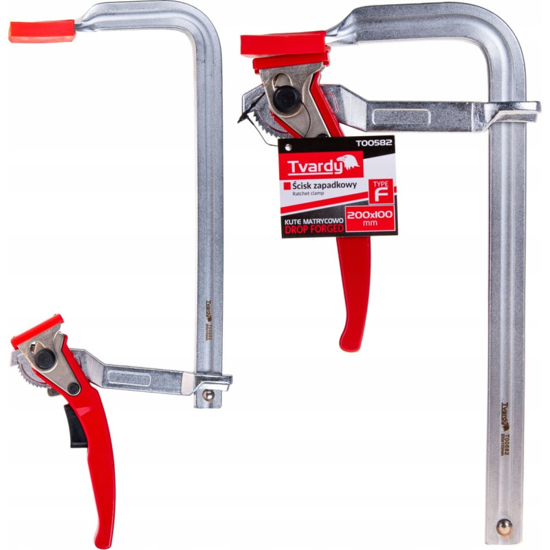 Tvardy Ścisk zapadkowy kuty typu F 250x80mm (20)