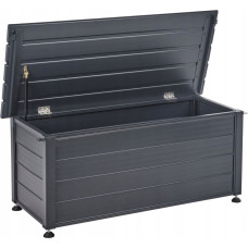 Beliani Skrzynia ogrodowa CAMPALTO Metal 113 cm 50 cm Ciemnoszary Lumarko!