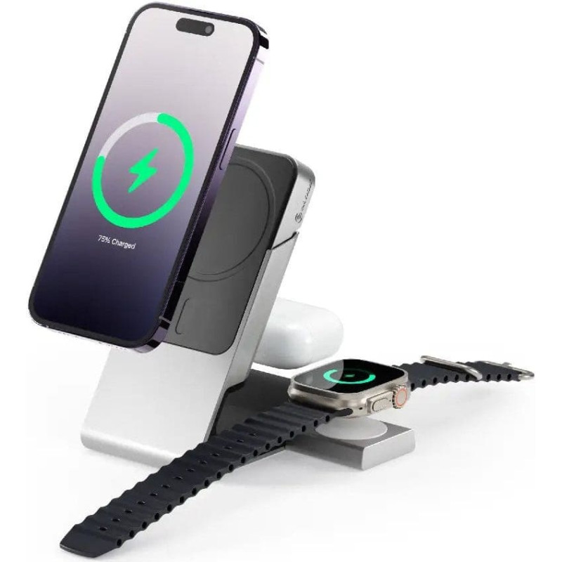 Alogic Matrix+ 3-in-1 Magnetic Charger+Power Bank+AW Puk white