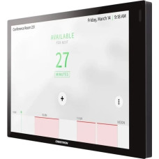 Crestron 7 in. Room Scheduling Touch Screen for Zoom Rooms® Software, Black Smooth, includes one TSW-770-LB-B-S light bar and one TSW-770/1070-MSMK-ANG-B-S multisurface mount kit