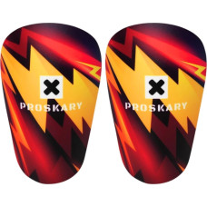 Proskary Ochraniacze piłkarskie Proskary Comic Shin Pads czarno-pomarańczowe 12x8 cm